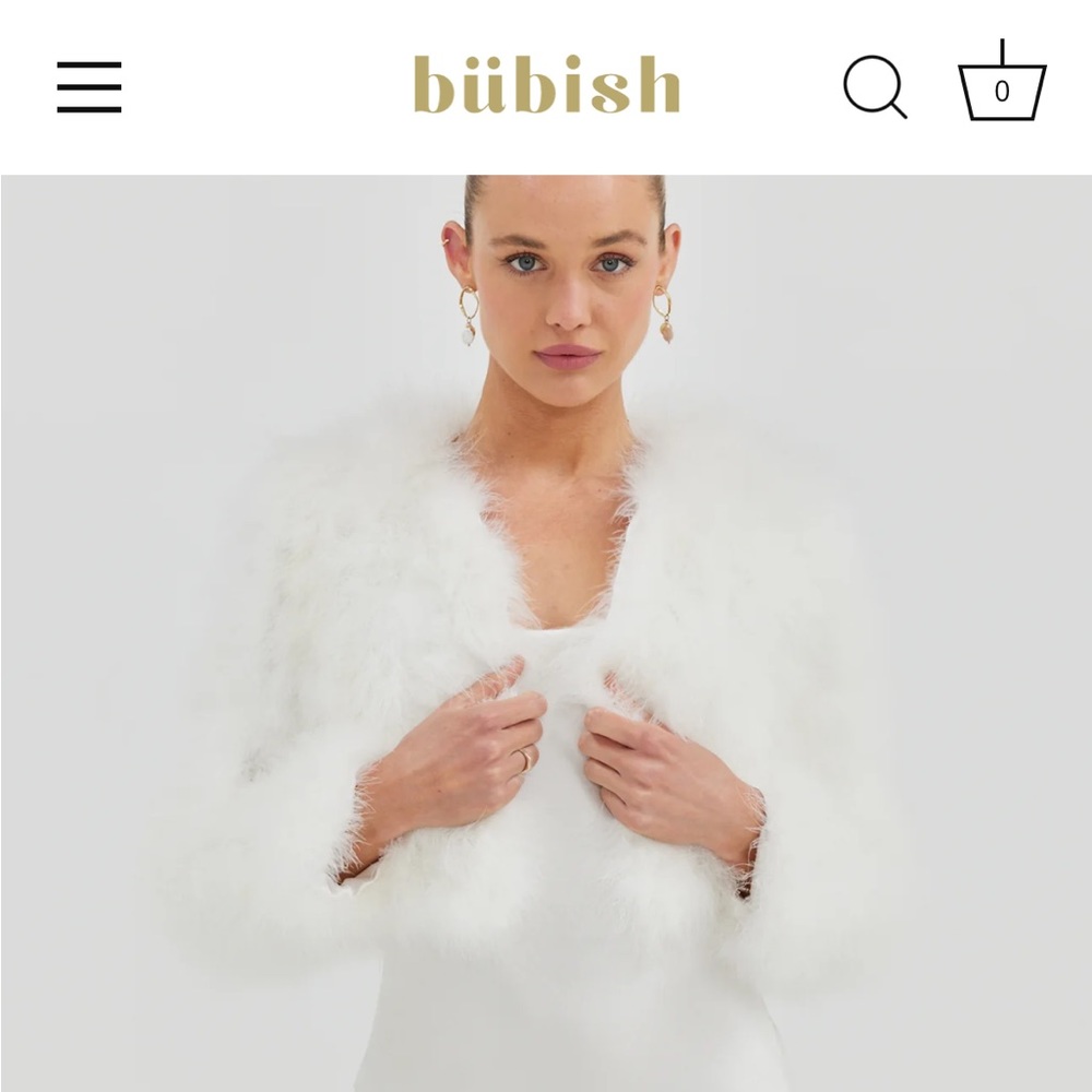 Bubish Manhattan Crop Feather Jacket